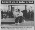 Aikido expert Tony Brown demonstrates his technique to onlookers in Cannock town centre